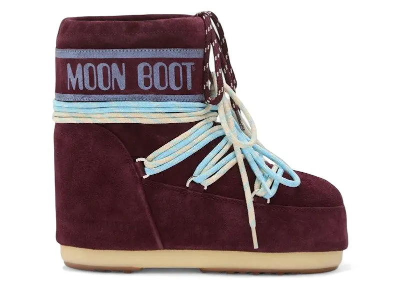 Moon Boot Icon Suede Low Boot Burgundy | 80D1409670-D013