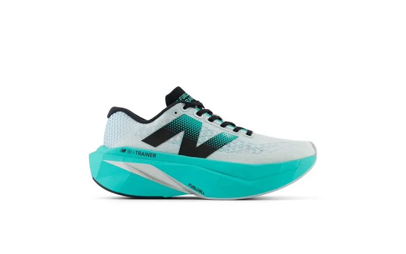 New Balance FuelCell SuperComp Trainer v3 White Cyber Jade Silver Metallic | WRCXLW4