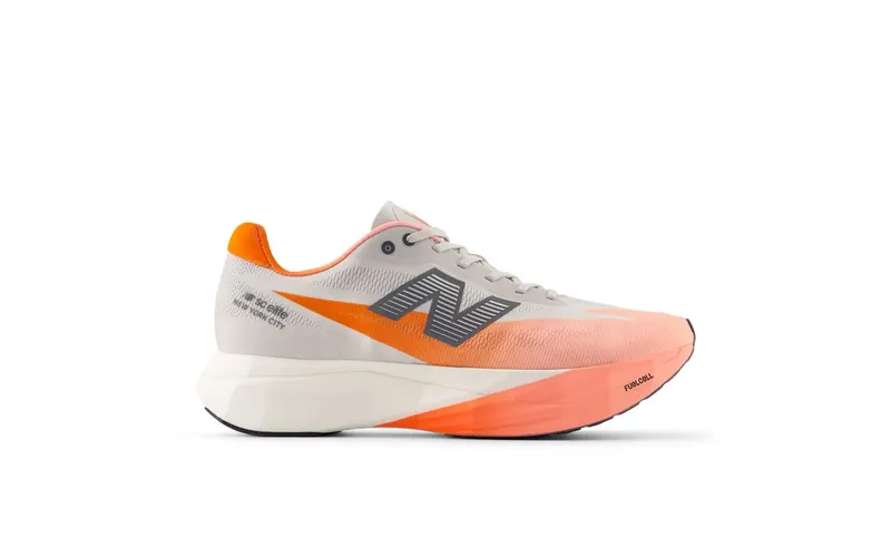 New Balance TCS NYC Marathon FuelCell SuperComp Elite v5 Grapefruit Grey Matter Poppy | MRCELNY5