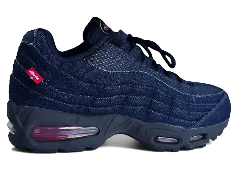 Nike Air Max 95 OG Levis Raw Denim (Friends & Family) “Obsidian / Obsidian / Gym Red” | IB8351-400