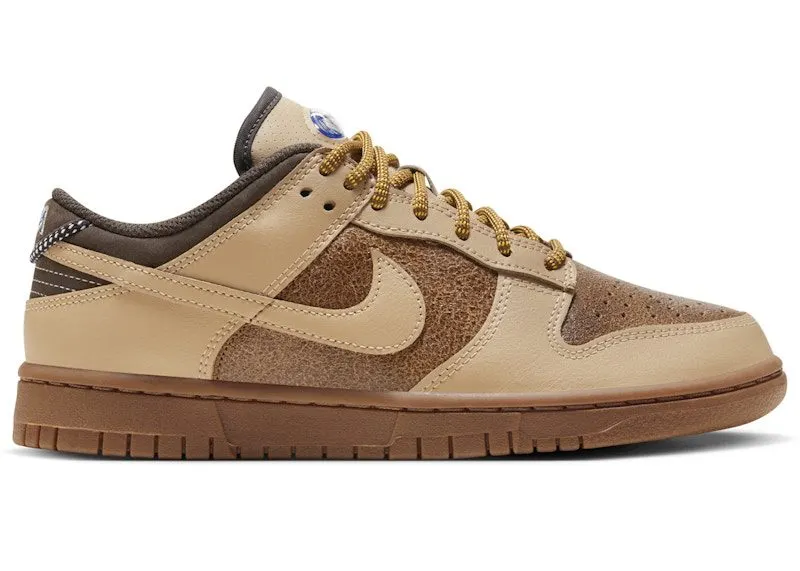 Nike Dunk Low LX Hemp Light British Tan Gum “Multi-Color / Hemp / Gum Med Brown / Light British Tan / Gym Red / Light Armory Blue” | HF5718-929