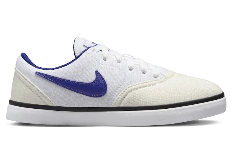Nike SB Check Canvas White Summit White Black Deep Royal Blue | 905373-102