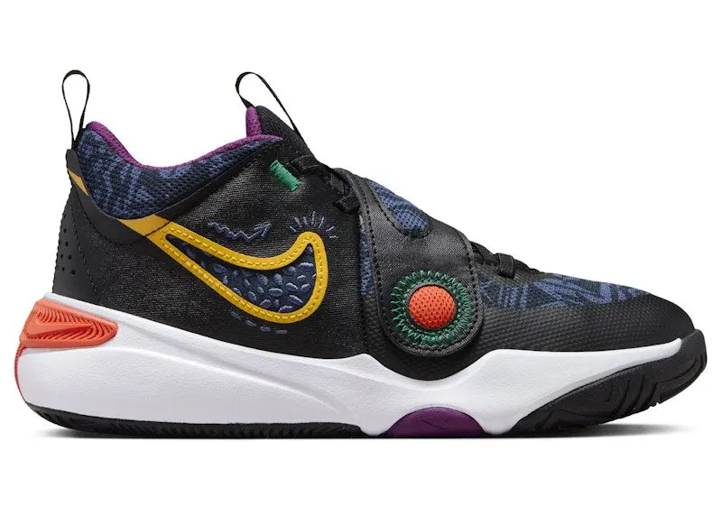 Nike Team Hustle D 11 SE Black Mystic Navy Cosmic Clay University Gold | FQ7375-001