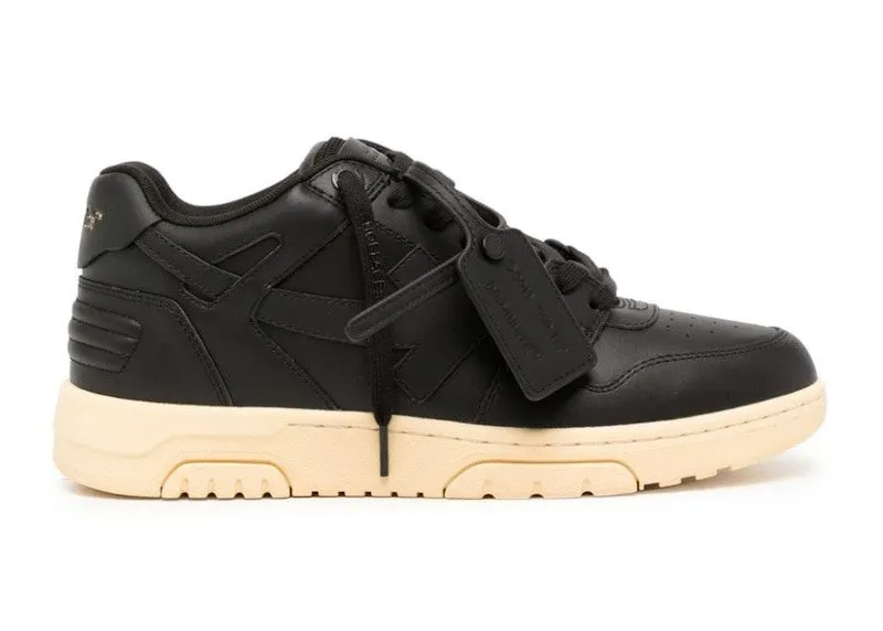 OFF-WHITE Out Of Office OOO Low Tops Black Gum “Black / Black / Gum” | OMIA189F23LEA0011010