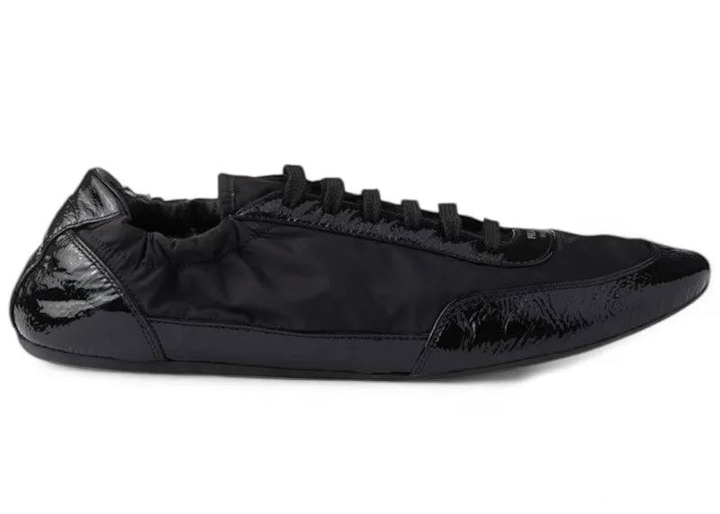 Prada Collapse Re-Nylon Sneakers Black Leather | 1E959N_3ZMH_F0002_F_005