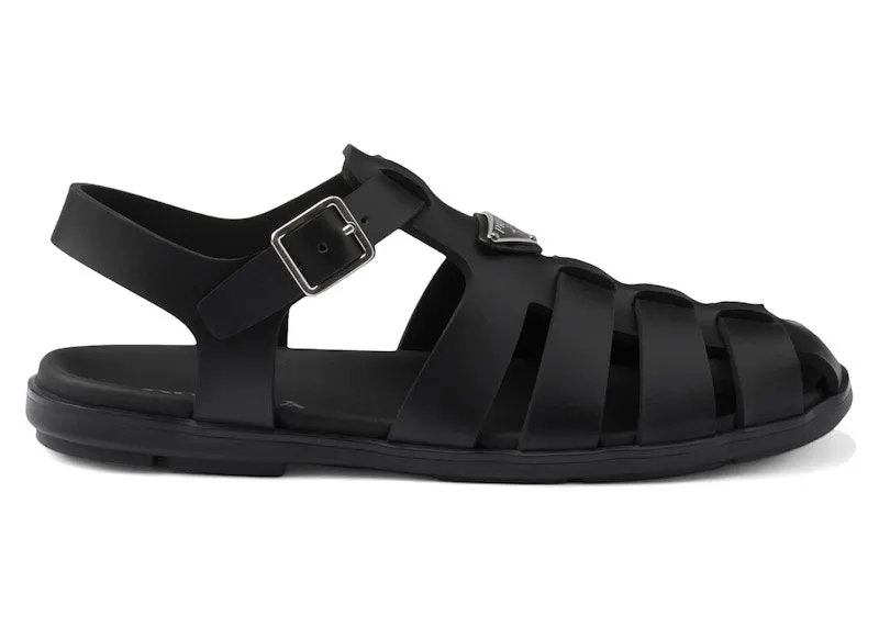 Prada Rubber Fisherman Sandals Black | 2X3119_3LKK_F0002