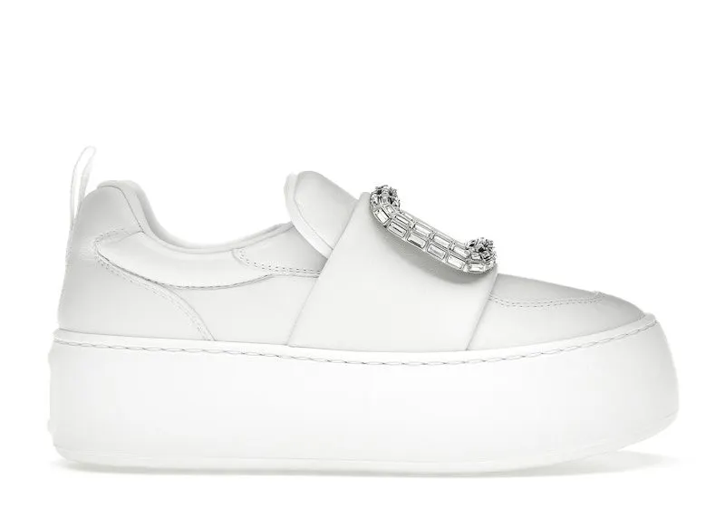 Roger Vivier Viv’ Up White Crystal Buckle | RVW73938910LE9B001