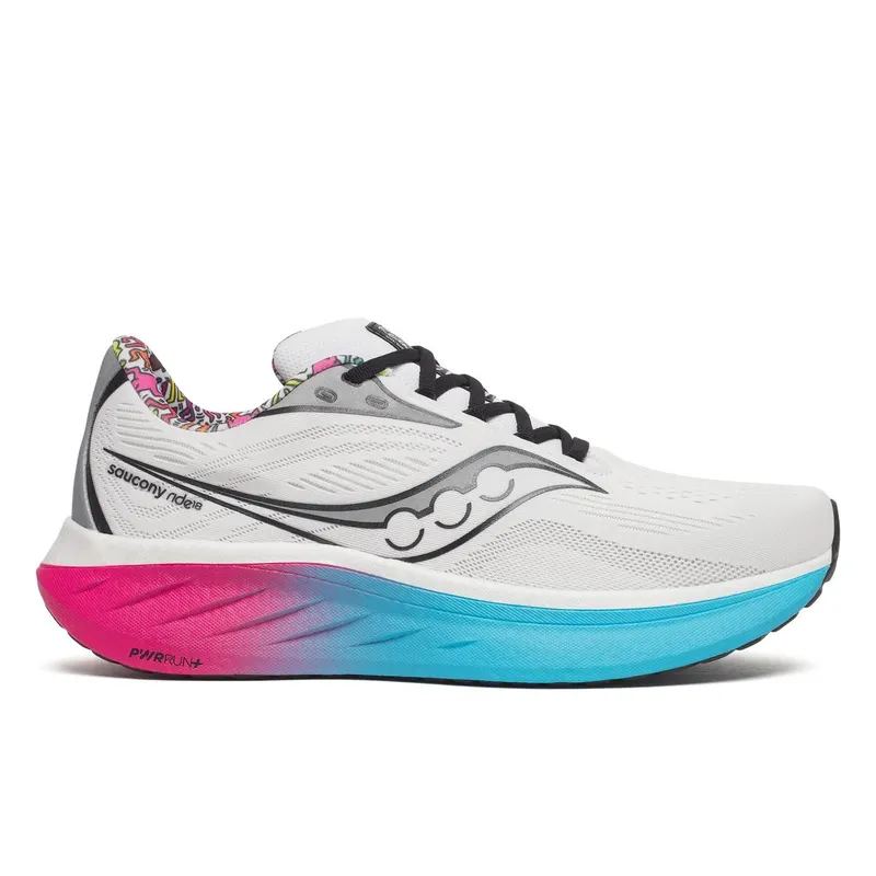 Saucony Ride 18 Keith Haring Love “White / Aqua / Pink” | S21000-350