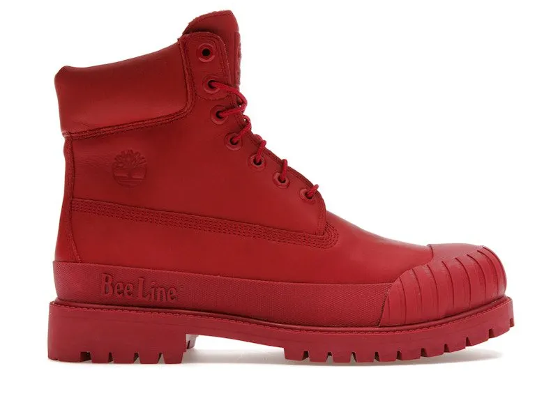 Timberland 6″ Boot Premium Bee Line Rubber Toe WP Red Nubuck | TB0A5ZRY626