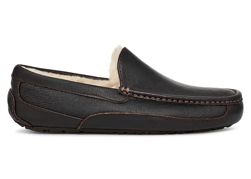 UGG Ascot Leather Slipper Dark Spice | 5379-DSP