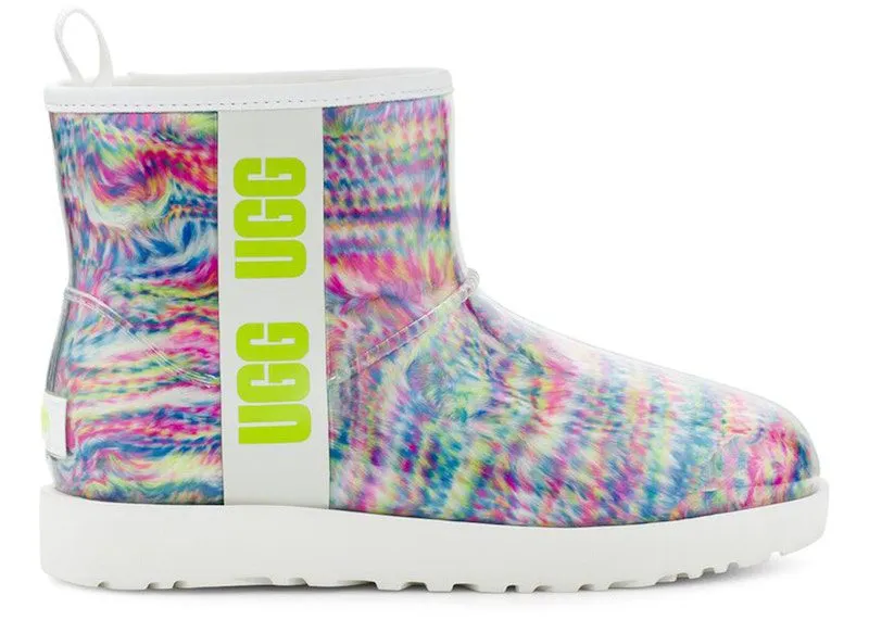 UGG Classic Clear Mini Pixelate Boot White | 1127054-WHT