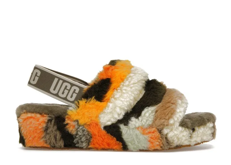 UGG Fluff Yeah Cali Collage Slide Olive “Cali Collage / Olive” | 1118164-OLV