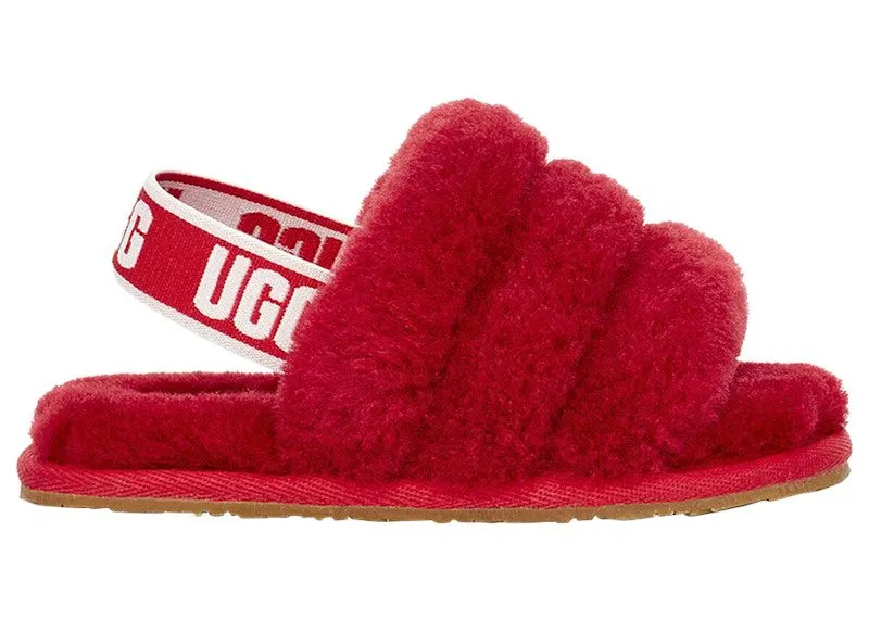 UGG Fluff Yeah Slide Ribbon Red | 1098579T-RBRD