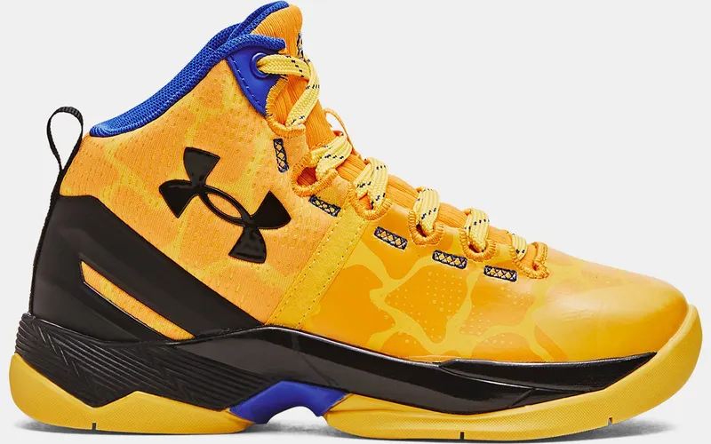 Under Armour Curry 2 Retro Double Bang “Steeltown Gold / Taxi” | 3026303-700