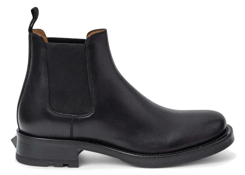 Valentino Garavani Roman Stud Leather Ankle Boots Black | WY2S0E58 ZQK 0NO