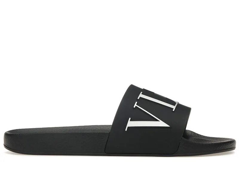 Valentino VLTN Rubber Slider Black White | UY2S0873SYE-0NI