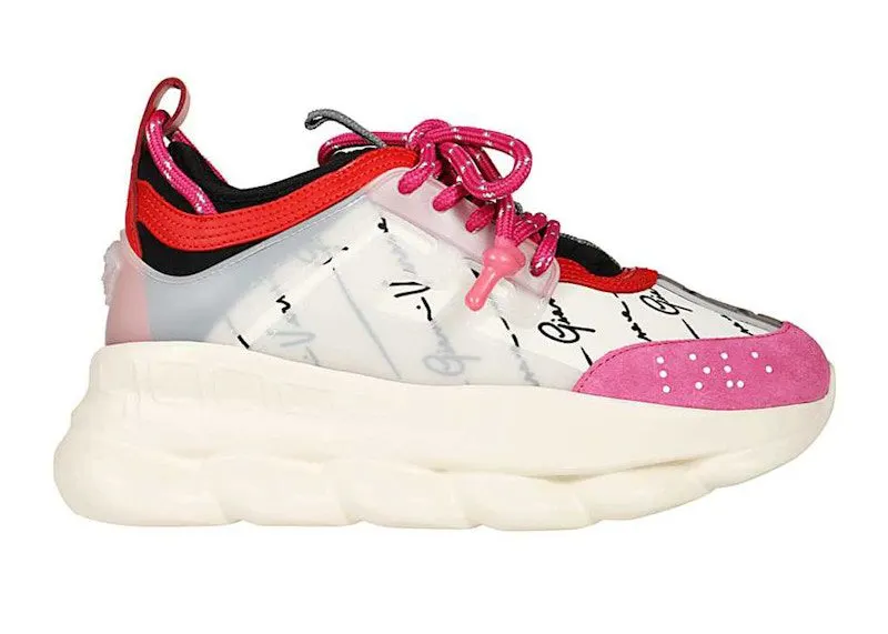Versace Chain Reaction White Fuschia “White / Black / Fuschia” | DSR705G DT19 DWNF