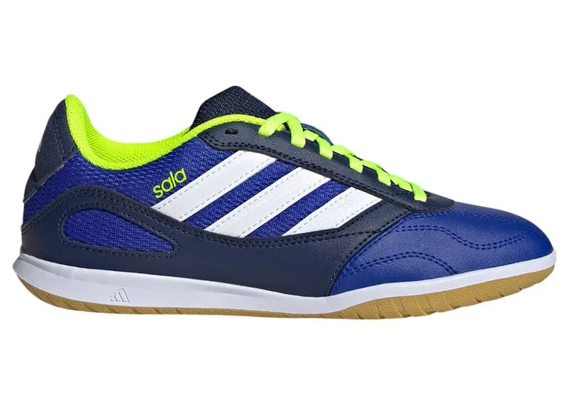 adidas Super Sala Competition 3 Indoor Lucid Blue Cloud White Lucid Lemon | JR5401
