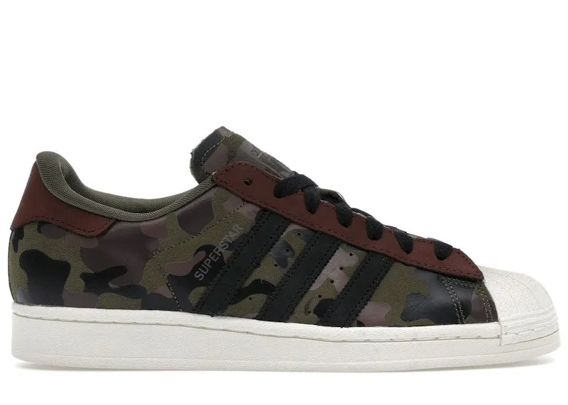 adidas Superstar Camo Olive Strata “Olive Strata / Mesa / Night Red” | HQ8866