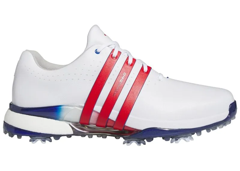 adidas Tour360 24 Golf Cloud White Better Scarlet Royal Blue | IE3370
