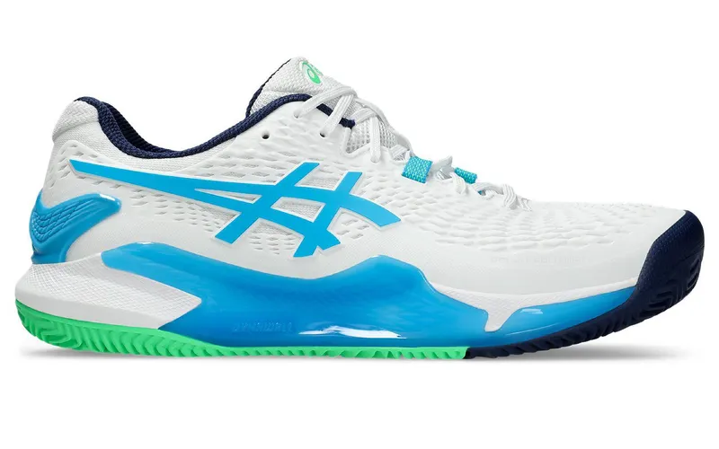 ASICS Gel-Resolution 9 Clay White Digital Aqua | 1041A375-103