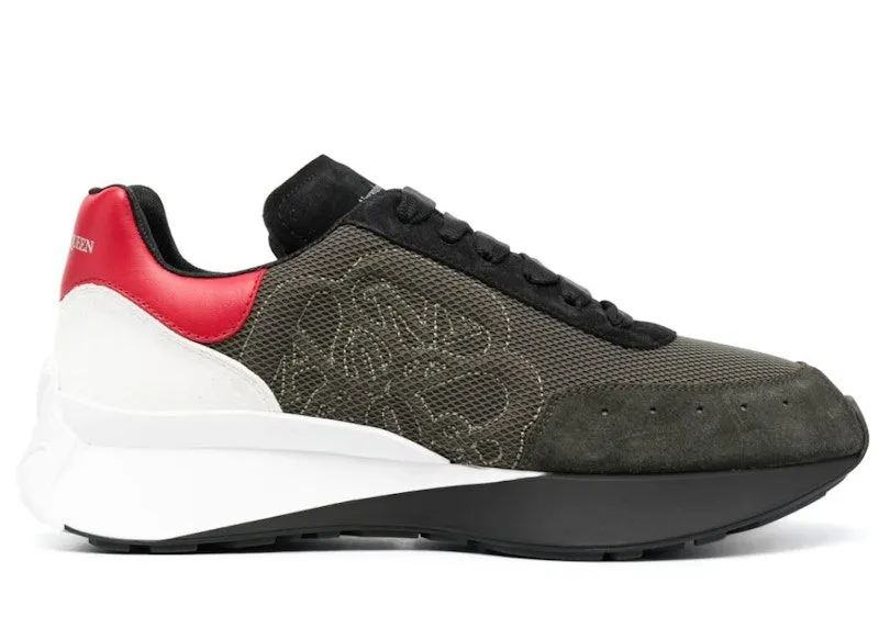 Alexander McQueen Sprint Runner Khaki Multicolour | 757719W4WM23196