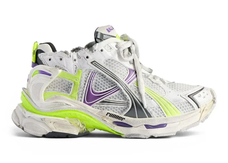 Balenciaga Runner White Neon Yellow Purple “Multicolor” | 772774W3RMU9715