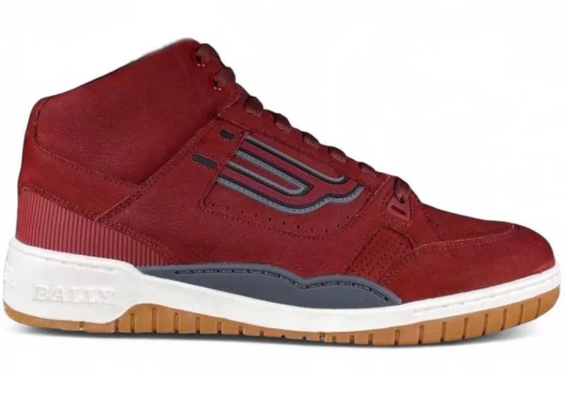 Bally King High Top Sneaker Burgundy Grey Gum | 6228495