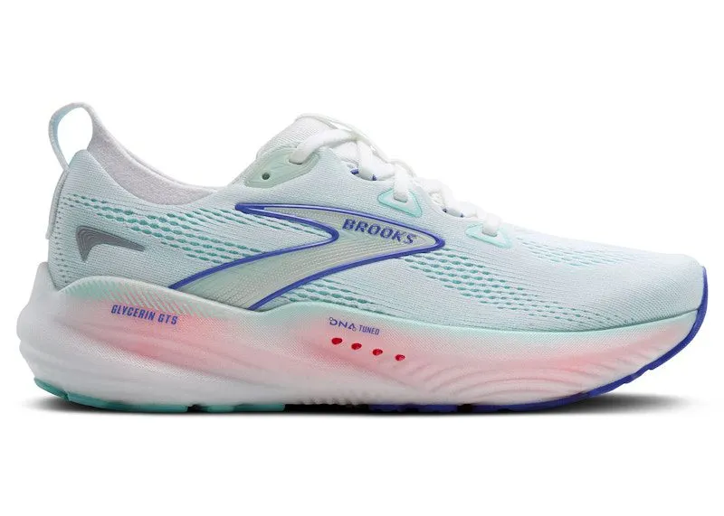 Brooks Glycerin GTS 22 White Limpet Shell Amparo Blue | 120435-1B-110