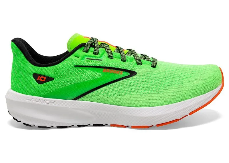 Brooks Launch 10 Green Gecko Red Orange White | 110409-1D-308