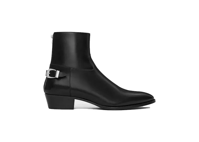 Celine Isaac Buckle Zipped Boot Black | 356133174C.38NO