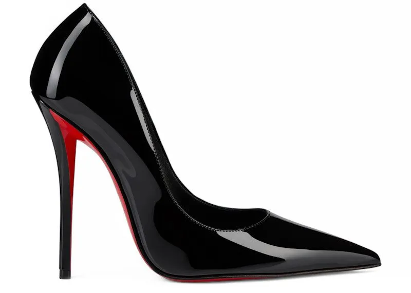 Christian Louboutin Miss Z 120mm Pump Black Patent Calf Leather | 1250916B439