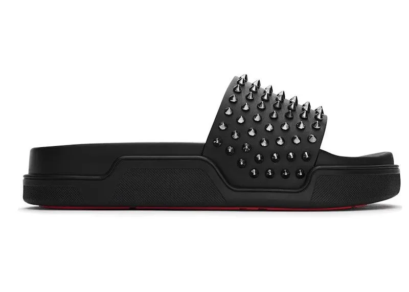 Christian Louboutin Pool Fun Flat Black Gun | 1201293 BK58