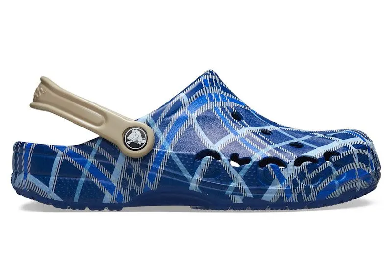 Crocs Baya Clog Holiday Plaid Blue Jean | 210752-4GX