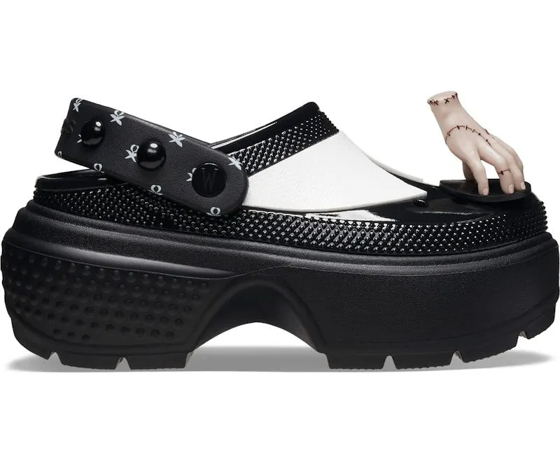 Crocs Stomp Clog Wednesday Addams “Black / White” | 210214-001