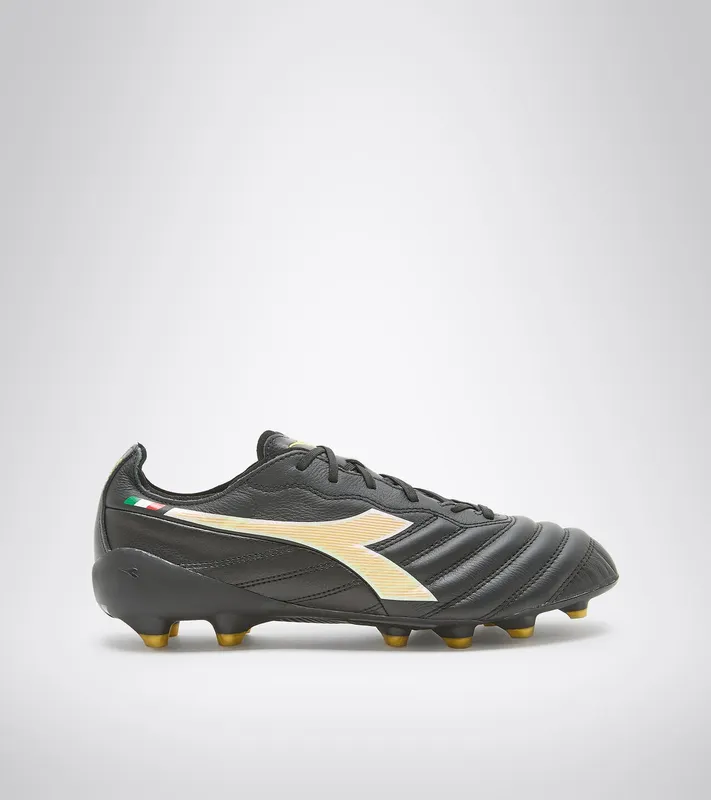 Diadora Brasil Elite2 Tech Made in Italy LPX FG Black Gold | 101.178799 C0893