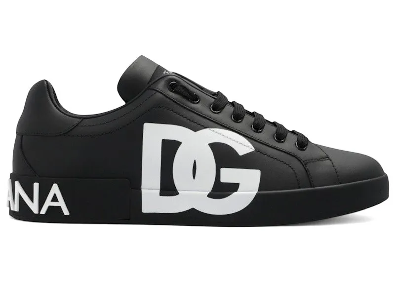 Dolce & Gabbana Portofino Low DG Logo Print Black White | CS1772 AC330 8B956