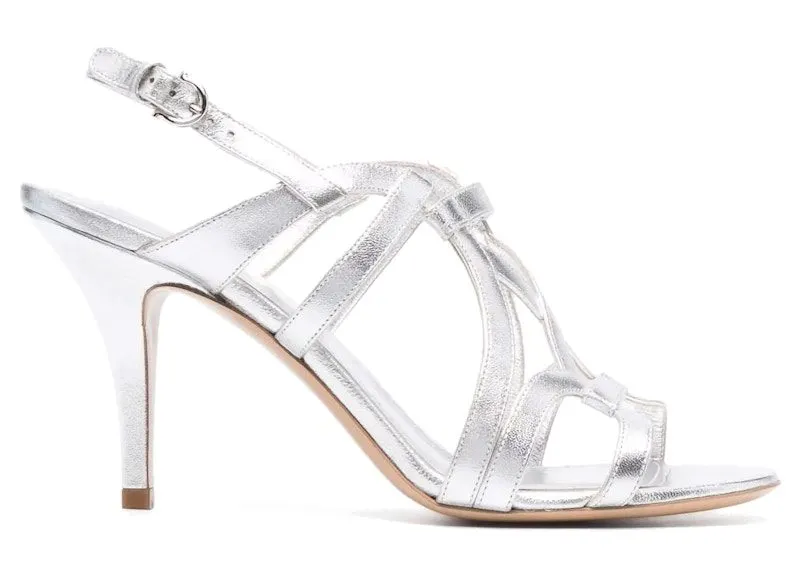 Ferragamo Gal 85mm Strappy Sandals Gray | 01B647744745