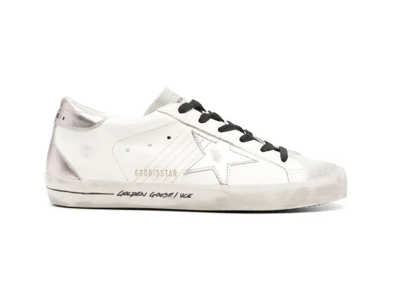 Golden Goose Super-Star White Silver Metallic “White / Silver / Black” | GWF00102.F006115.11917