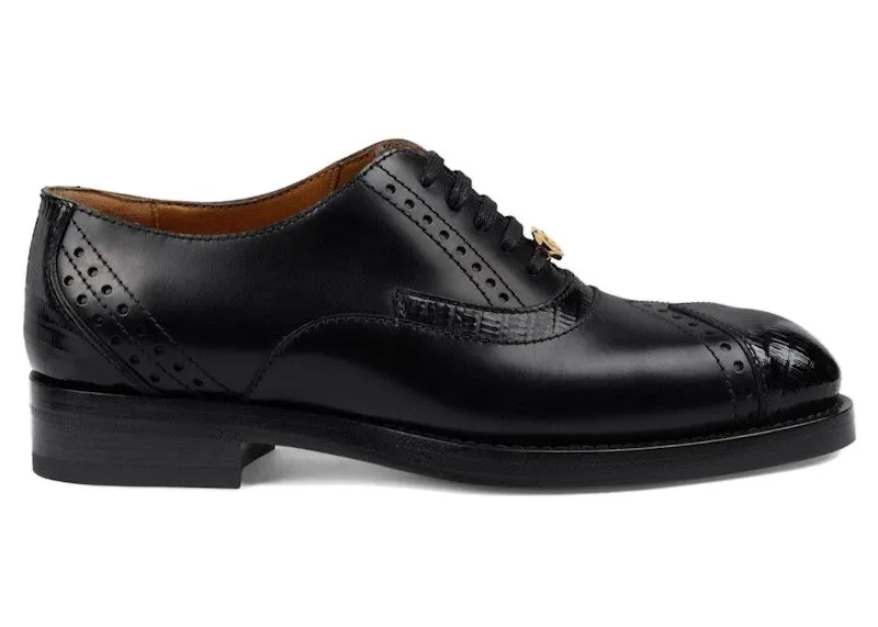 Gucci Leather Lace-up Shoes Black | 750567 AACD2 1000