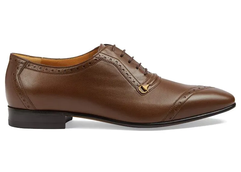 Gucci Oxford Lace Up Shoes Brown | 745831 AACAI 2361