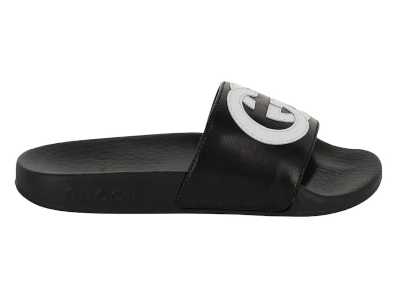 Gucci Slide Interlocking G Black White | 662215-0R0F0-1071