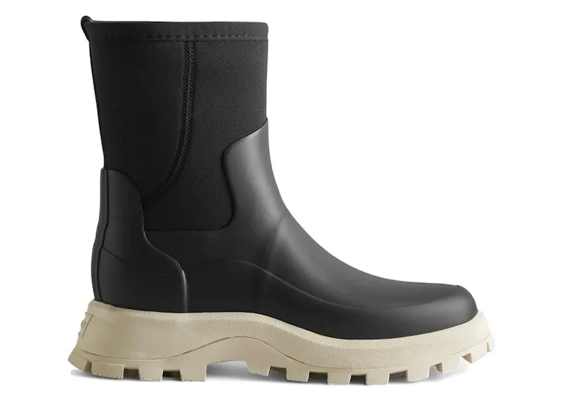 Hunter City Explorer Short Neoprene Boots Black Shaded White | WFS2238NRE-BDI