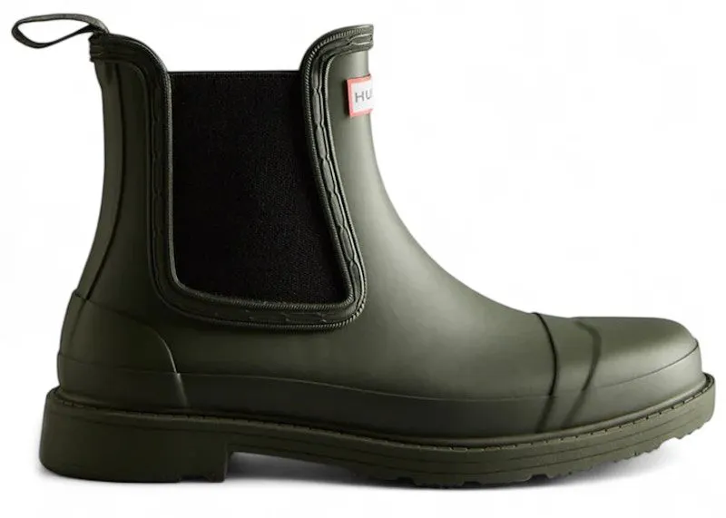 Hunter Commando Chelsea Rain Boots Dark Olive | WFS1018RMA-DOV