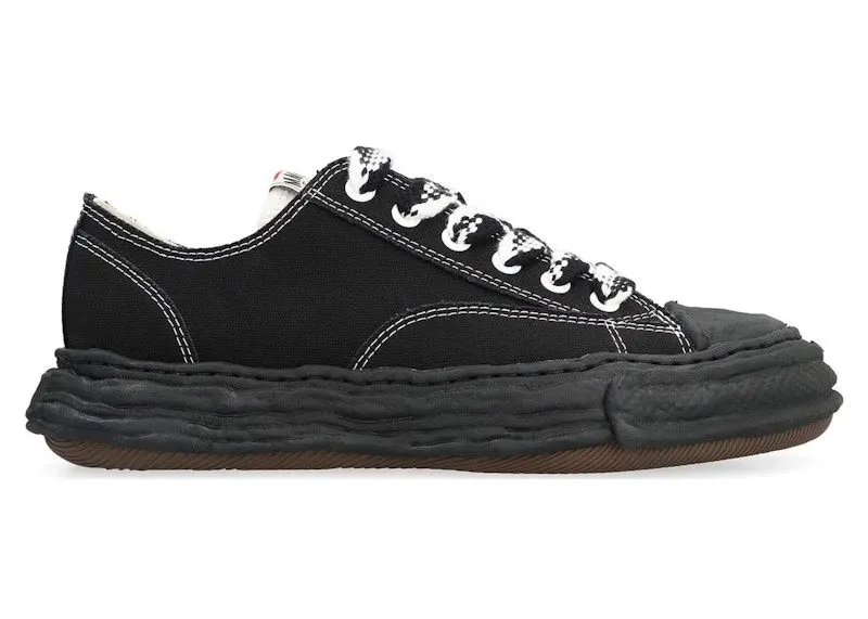 Maison Mihara Yasuhiro Peterson 23 OG Sole Canvas Low Black White Checkered Laces | A12FW707