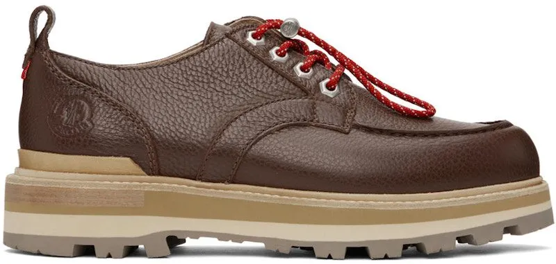 Moncler Peka City Derby Shoes Brown | I2 09A 4I00010 M3673 272