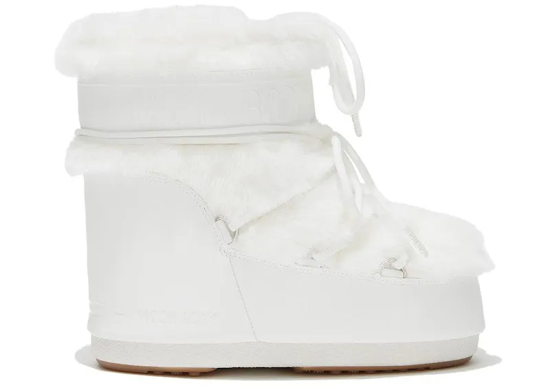 Moon Boot Icon Faux-Fur Low Boot White | 80D1409390-A002