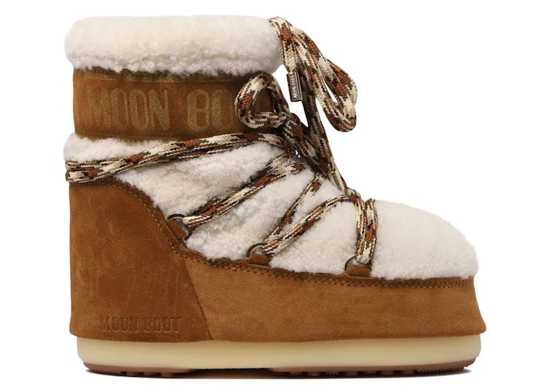 Moon Boot Icon Shearling Low Boot Whisky Off White | 80D1409580-MA03