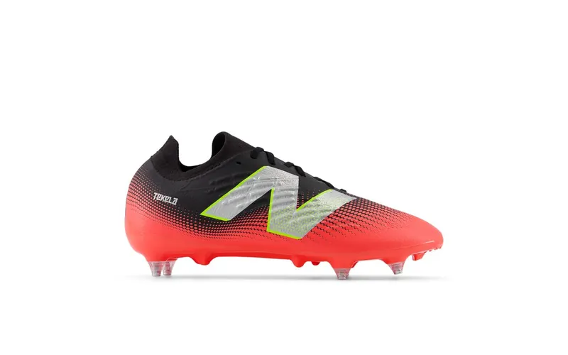 New Balance Tekela Magia V4+ Low Laced SG Black Energy Red Metallic Silver | ST2SLR45