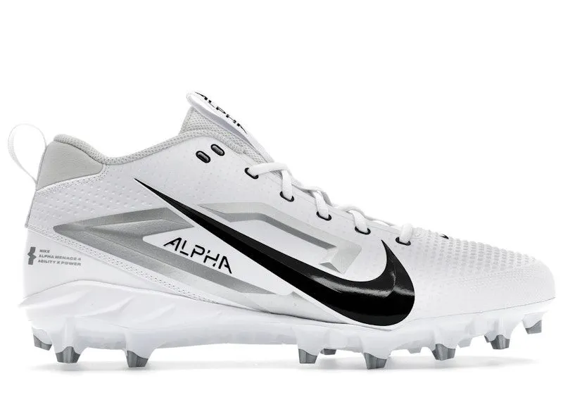 Nike Alpha Menace 4 Varsity White Metallic Silver Photon Dust Black | FN0027-100